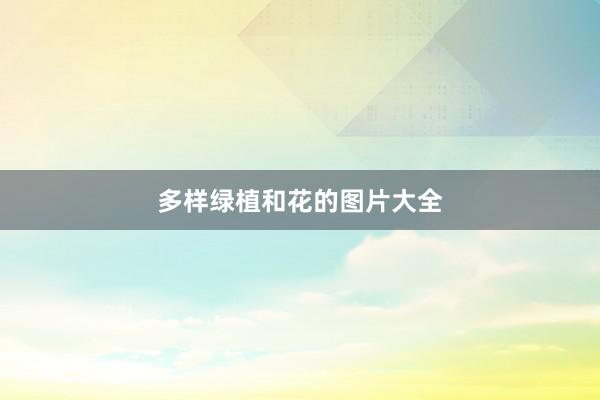 多样绿植和花的图片大全