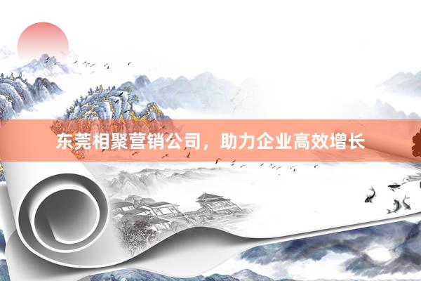 东莞相聚营销公司，助力企业高效增长